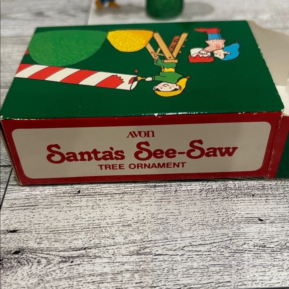 Avon Santa and Elves Christmas Ornament